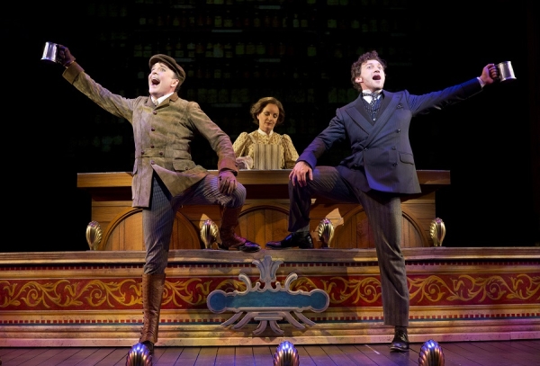 Drama Desk Award nominees Jefferson Mays and Bryce Pinkham star in Broadway&#39;s A Gentleman&#39;s Guide to Love and Murder.