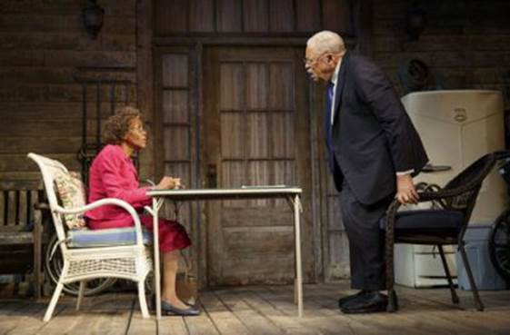 Cicely Tyson and James Earl Jones in a scene from D.L. Coburns The Gin Game (Photo credit: Joan Marcus)