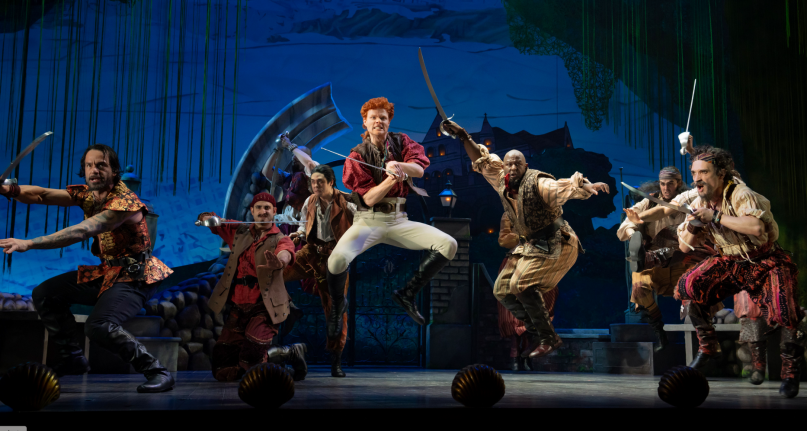 A group of men in clothing on a stage

Description automatically generated