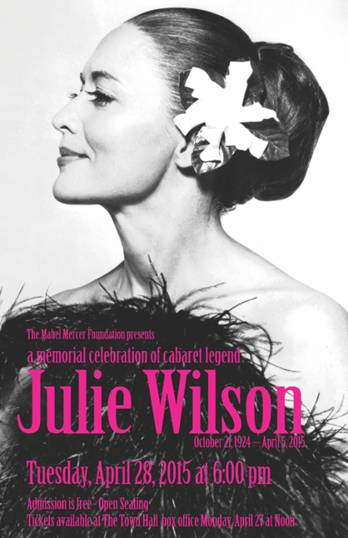 A Memorial Celebration for Cabaret Legend Julie Wilson