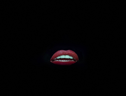 A close up of a mouth