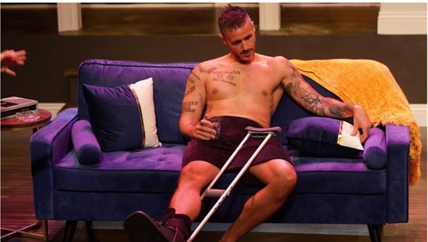 A person sitting on a couch with medium confidence