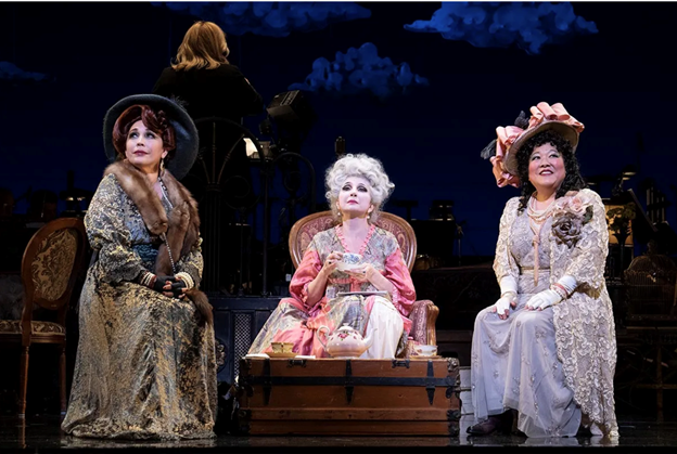 A group of women on a stage with medium confidence