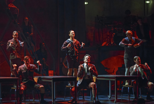 A scene from Michael Arden's new Deaf West Theatre production of Duncan Sheik and Steven Sater's Spring Awakening at the Brooks Atkinson Theatre.