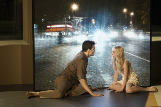 Michael C. Hall and Sophia Anne Caruso star in David Bowie and Enda Walsh's Lazarus at New York Theatre Workshop.