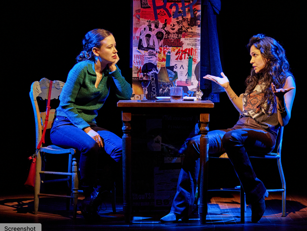 Two women sitting at a table