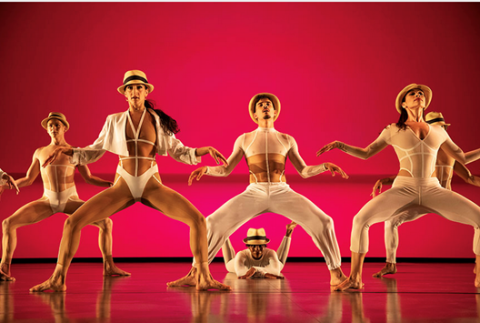 A group of people dancing