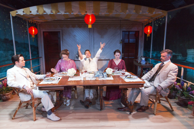 Christian Campbell, Brenda Meaney, Ned Noyes, Clemmie Evans, and Michael Frederic in the Mint Theater production of Harold Chapin's The New Morality.