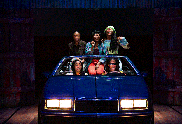 A group of people in a car